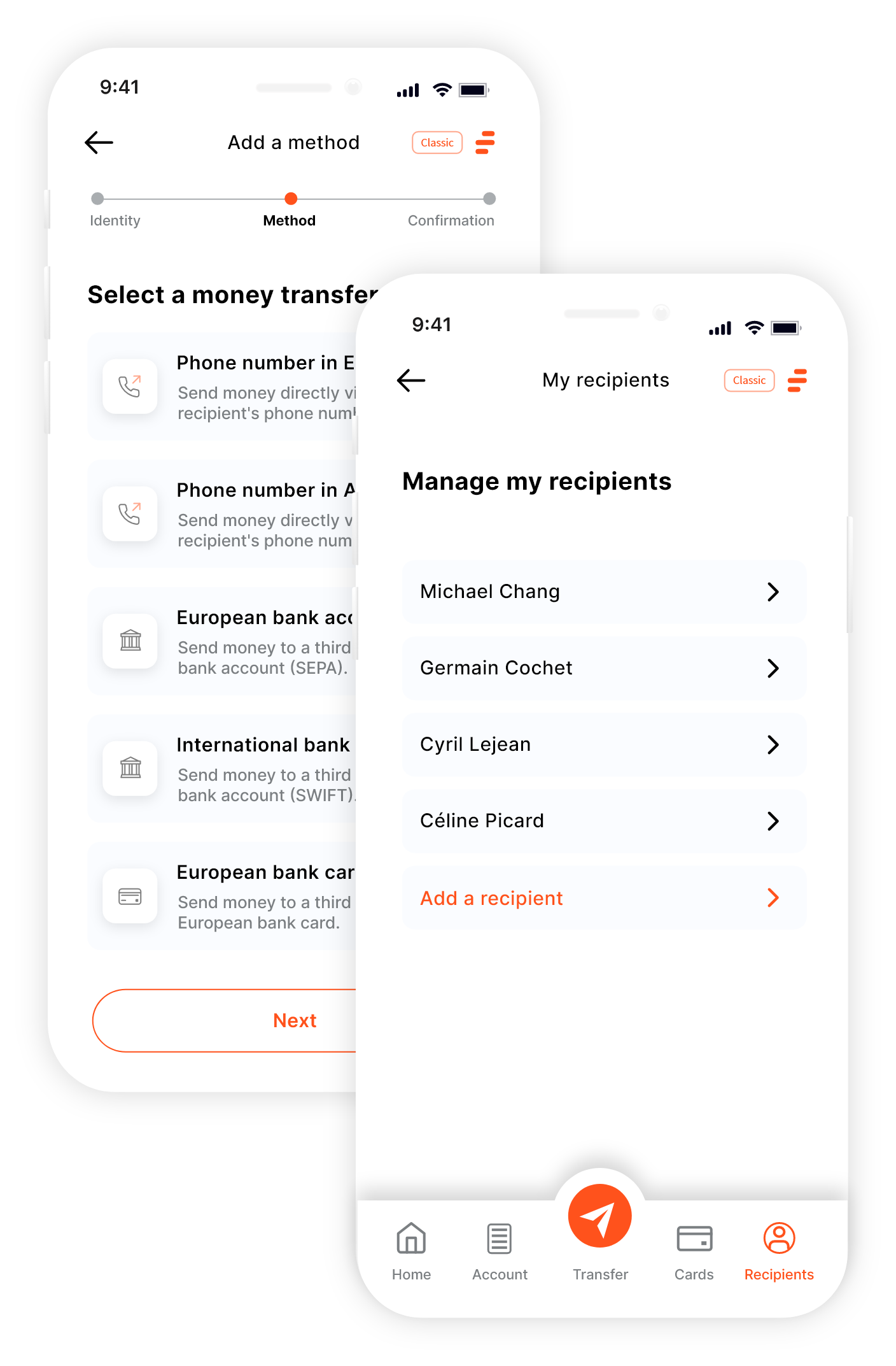 Send money transfer app